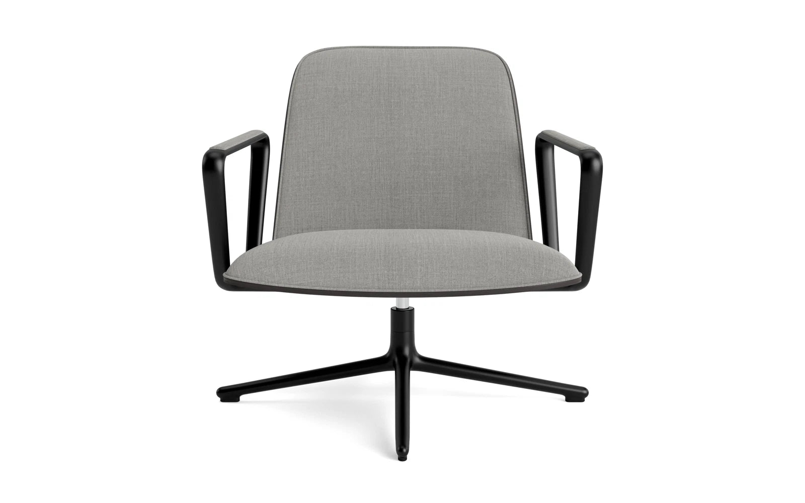 Pad Lounge-Sessel niedrig mit Drehgestell Schwarz Alu Schwarz/Remix in Remix 133 präsentiert im Onlineshop von KAQTU Design AG. Sessel ist von Normann Copenhagen