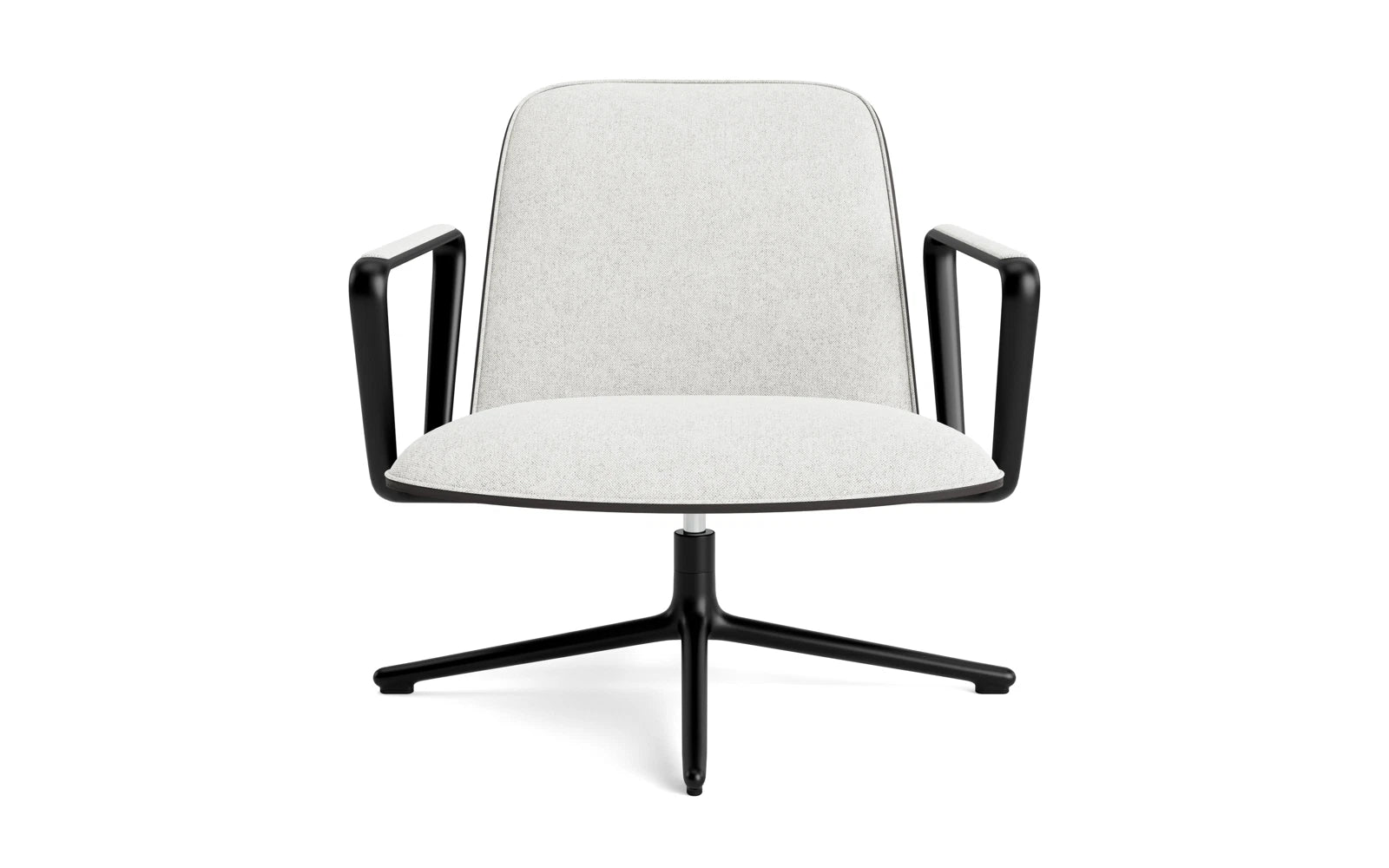 Pad Lounge-Sessel niedrig mit Drehgestell Schwarz Alu Schwarz/Hallingdal in Hallingdal 110 präsentiert im Onlineshop von KAQTU Design AG. Sessel ist von Normann Copenhagen