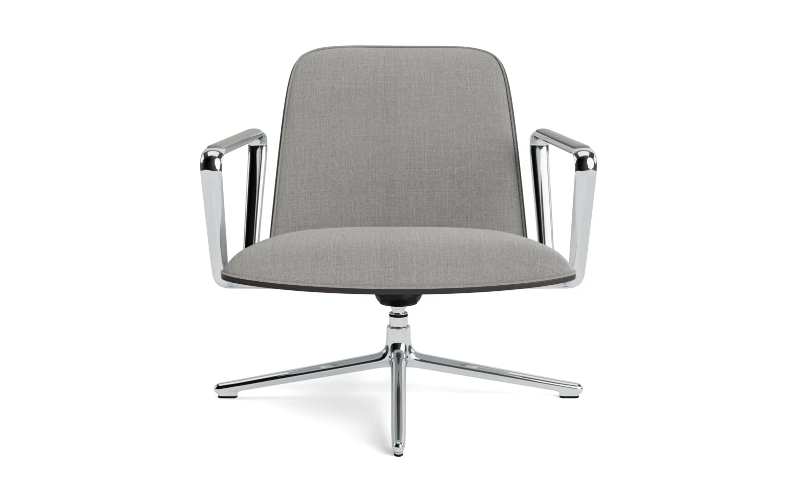 Pad Lounge-Sessel niedrig mit Drehgestell und Kippfunktion alu und Schwarz/Remix in Remix 133 präsentiert im Onlineshop von KAQTU Design AG. Sessel ist von Normann Copenhagen