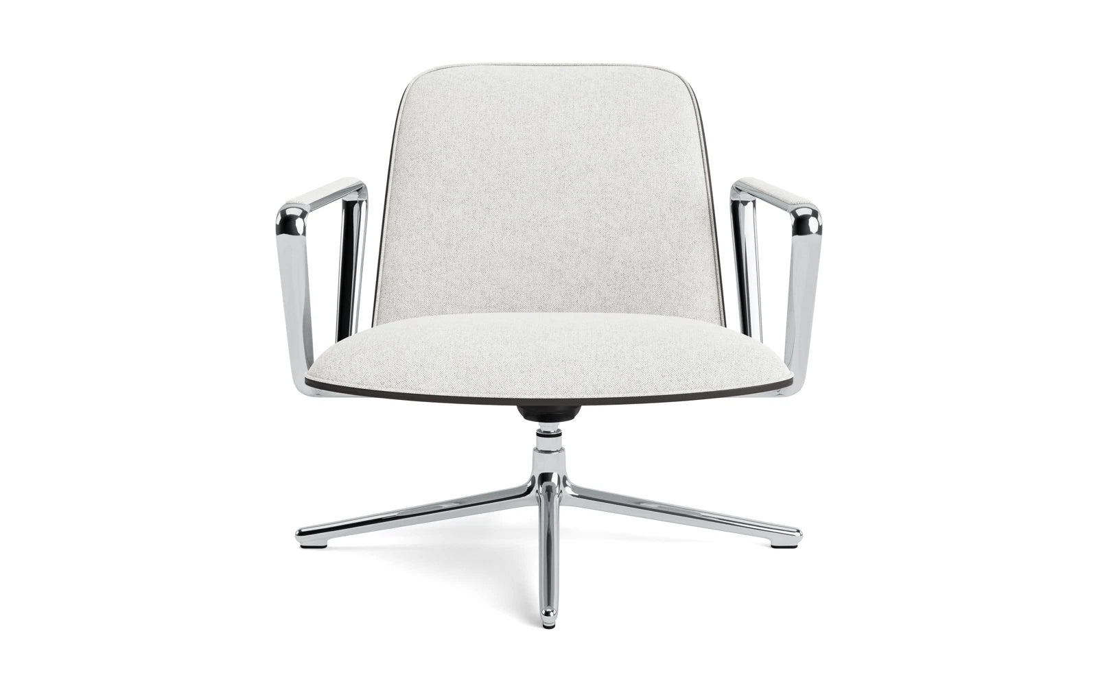 Pad Lounge-Sessel niedrig mit Drehgestell und Kippfunktion alu und Schwarz/Hallingdal in Hallingdal 110 präsentiert im Onlineshop von KAQTU Design AG. Sessel ist von Normann Copenhagen
