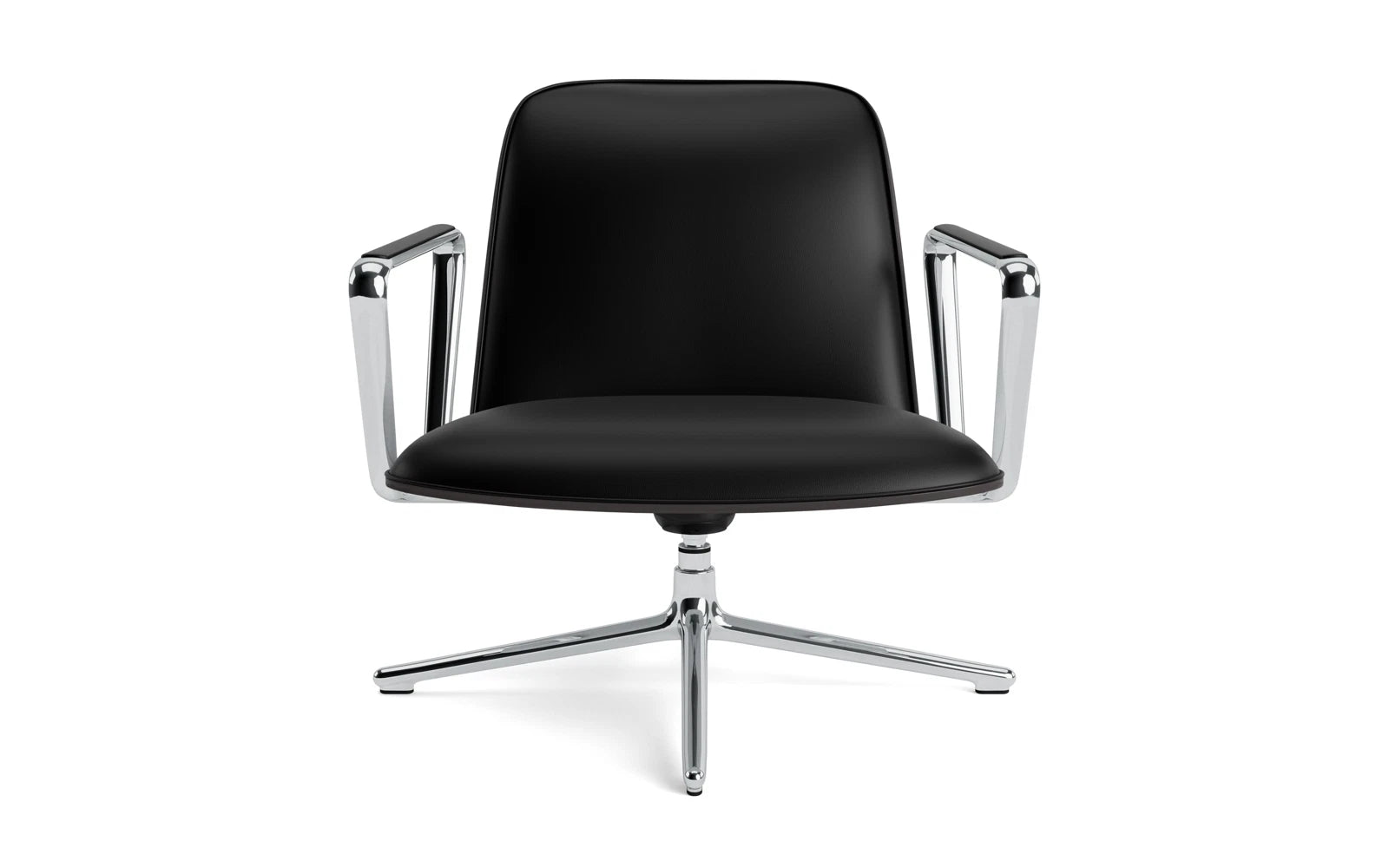 Pad Lounge-Sessel niedrig mit Drehgestell und Kippfunktion alu und Schwarz/Ultra in Ultra 41599 präsentiert im Onlineshop von KAQTU Design AG. Sessel ist von Normann Copenhagen