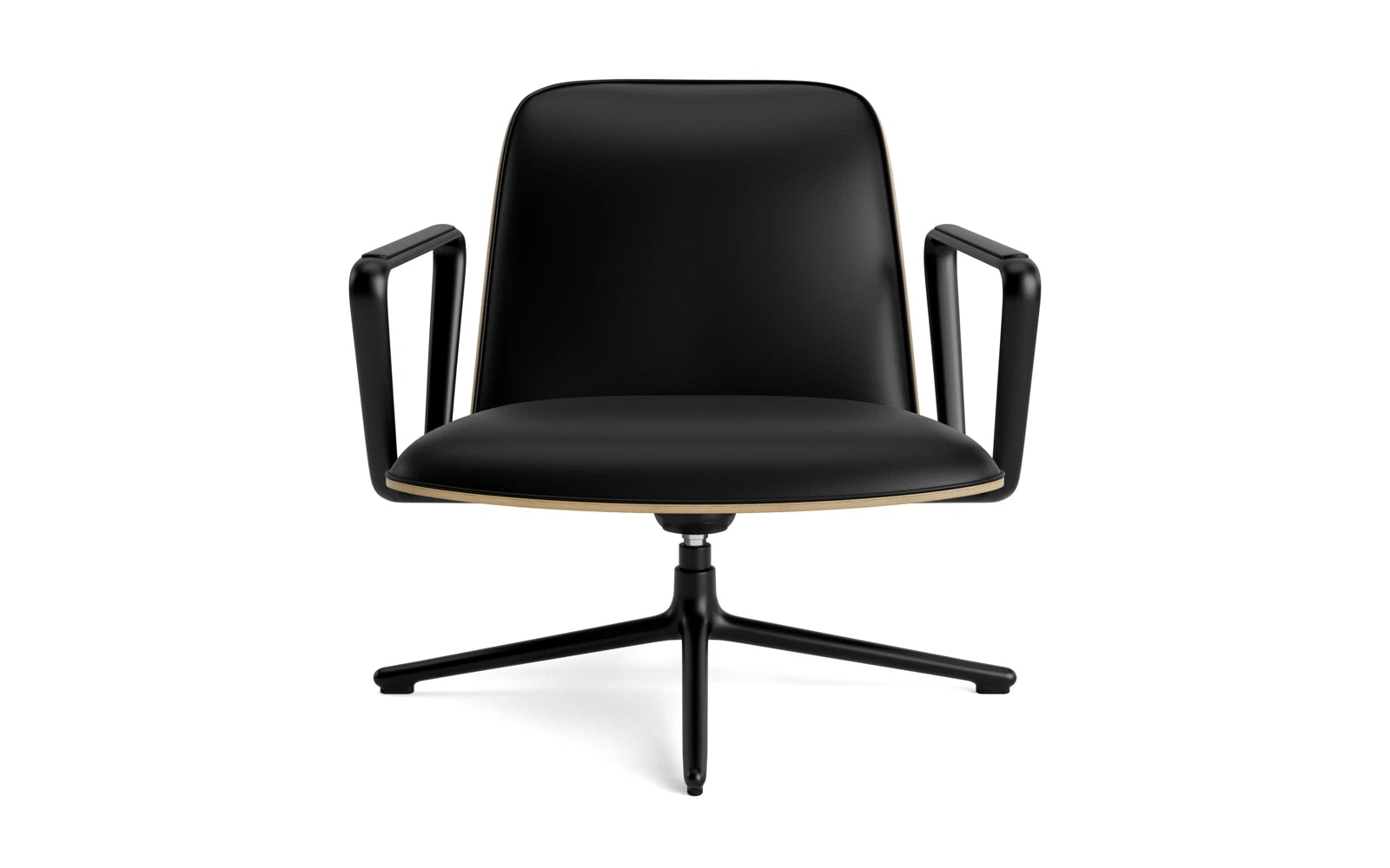 Pad Lounge-Sessel niedrig mit Drehgestell und Kippfunktion Schwarz Alu Eiche/Ultra in Ultra 41599 präsentiert im Onlineshop von KAQTU Design AG. Sessel ist von Normann Copenhagen