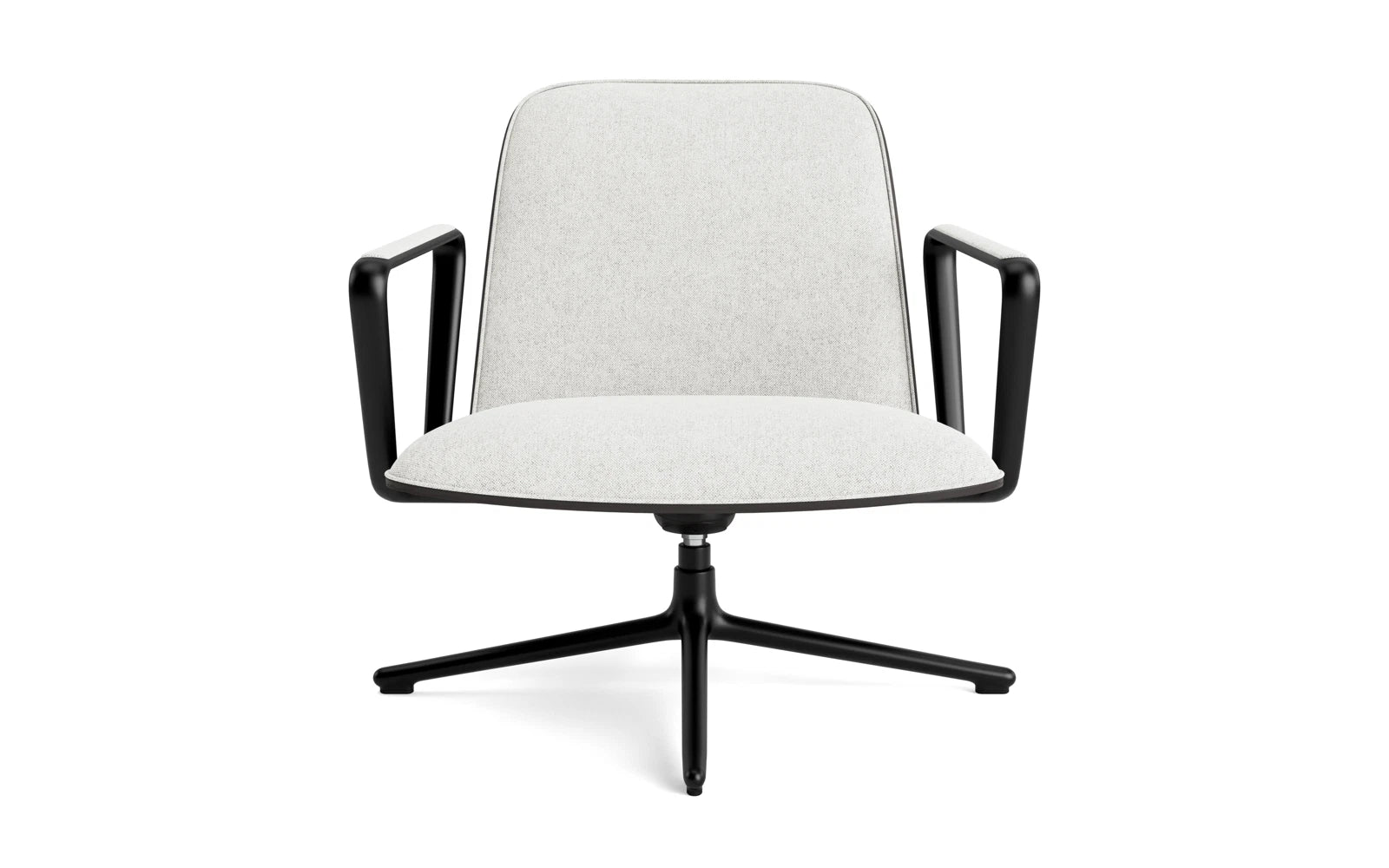 Pad Lounge-Sessel niedrig mit Drehgestell und Kippfunktion Schwarz Alu Schwarz/Hallingdal in Hallingdal 110 präsentiert im Onlineshop von KAQTU Design AG. Sessel ist von Normann Copenhagen