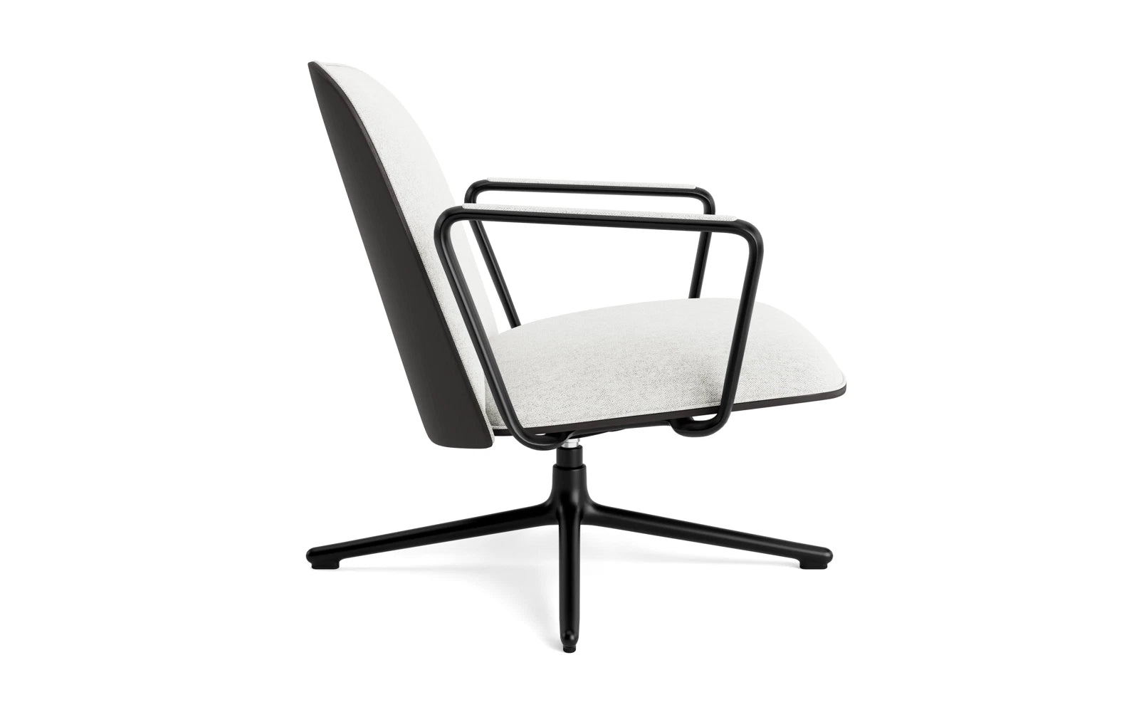 Pad Lounge-Sessel niedrig mit Drehgestell und Kippfunktion Schwarz Alu Schwarz/Hallingdal in Hallingdal 110 präsentiert im Onlineshop von KAQTU Design AG. Sessel ist von Normann Copenhagen