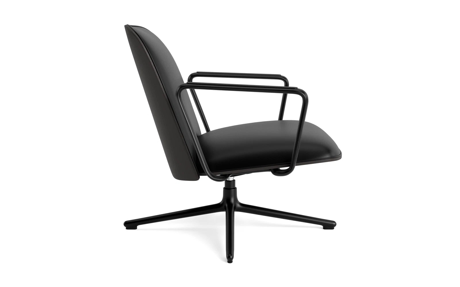 Pad Lounge-Sessel niedrig mit Drehgestell und Kippfunktion Schwarz Alu Schwarz/Ultra in Ultra 41599 präsentiert im Onlineshop von KAQTU Design AG. Sessel ist von Normann Copenhagen