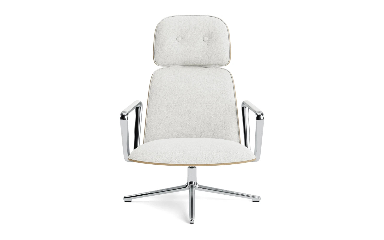 Pad Lounge-Sessel hoch mit Drehgestell Alu Eiche/Hallingdal in Hallingdal 110 präsentiert im Onlineshop von KAQTU Design AG. Sessel ist von Normann Copenhagen