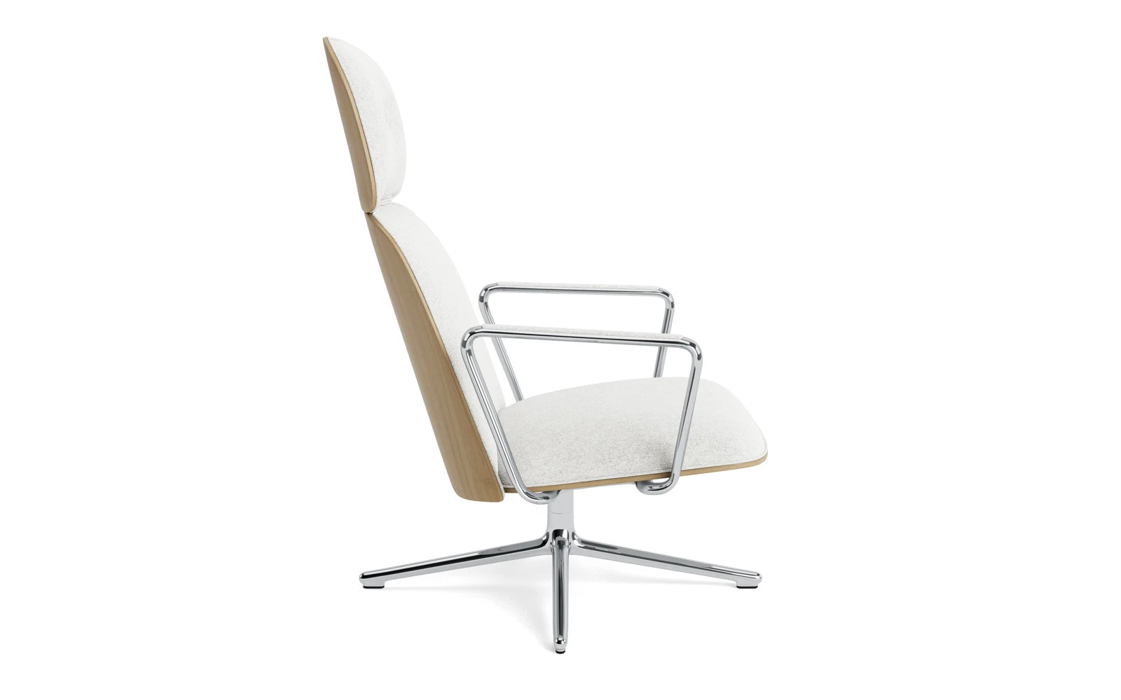 Pad Lounge-Sessel hoch mit Drehgestell Alu Eiche/Hallingdal in Hallingdal 110 präsentiert im Onlineshop von KAQTU Design AG. Sessel ist von Normann Copenhagen
