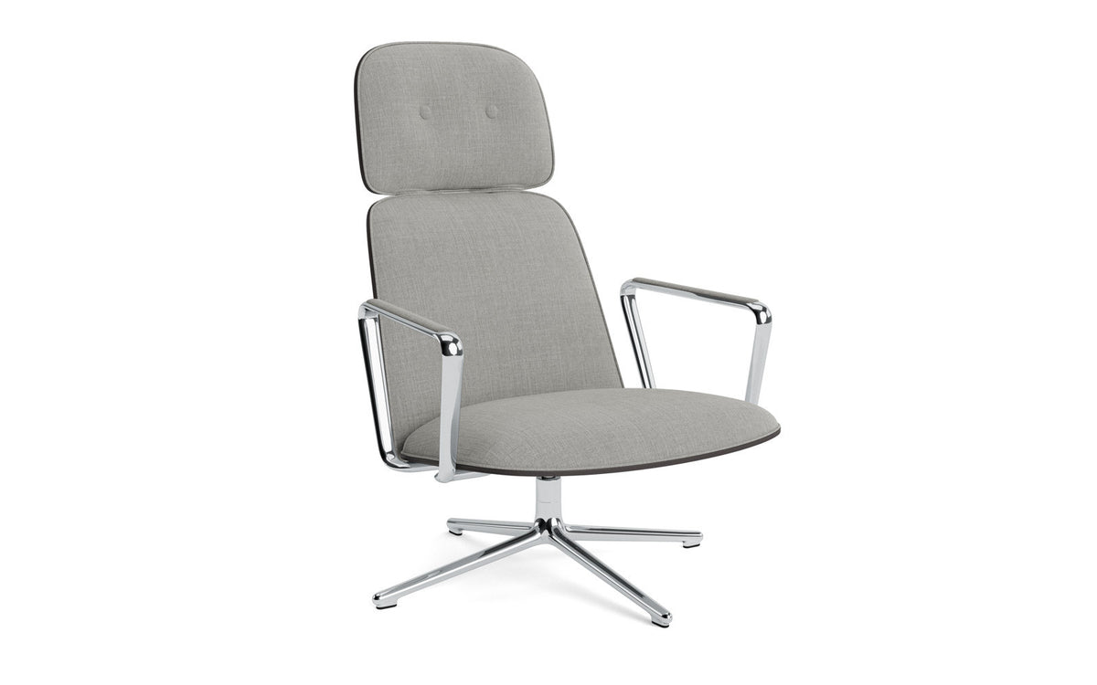 Pad Lounge-Sessel hoch mit Drehgestell Schwarz Alu Schwarz/Remix in Remix 133 präsentiert im Onlineshop von KAQTU Design AG. Drehsessel ist von Normann Copenhagen