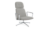 Pad Lounge Chair High Swivel Black & Alu