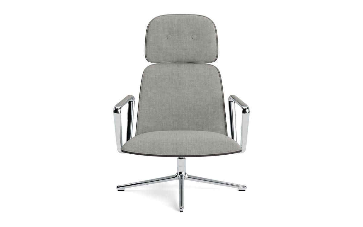 Pad Lounge-Sessel hoch mit Drehgestell Schwarz Alu Schwarz/Remix in Remix 133 präsentiert im Onlineshop von KAQTU Design AG. Drehsessel ist von Normann Copenhagen