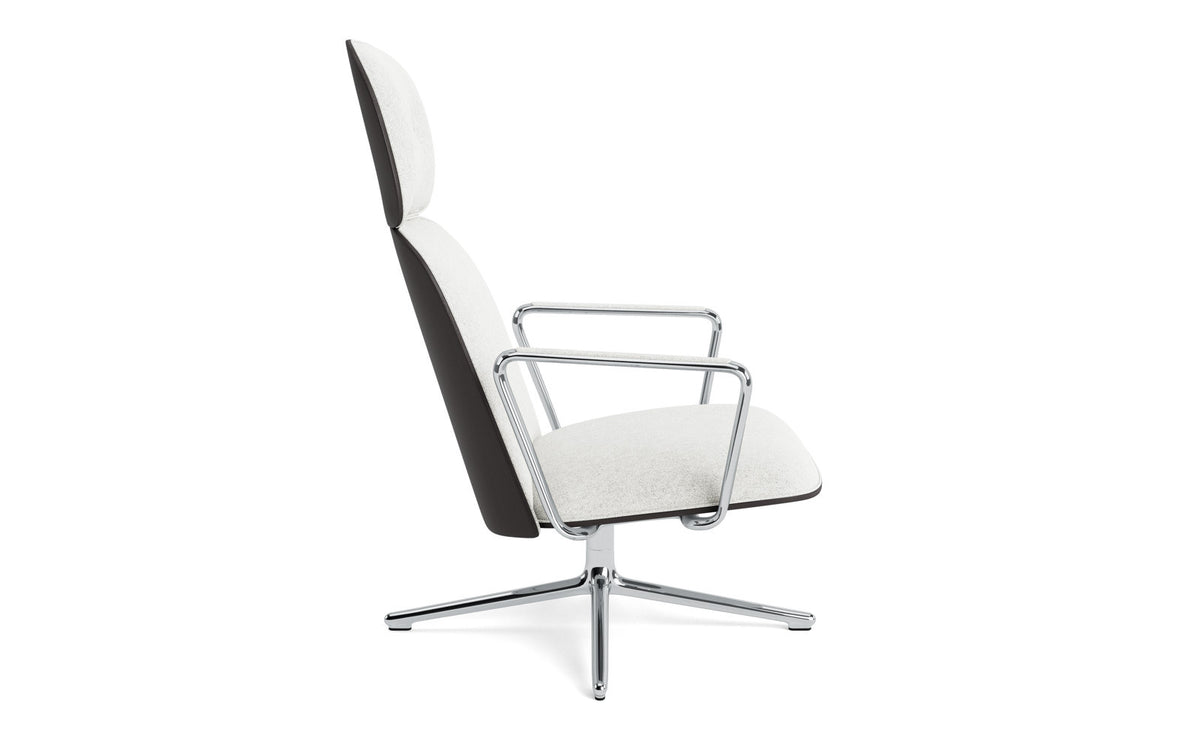 Pad Lounge-Sessel hoch mit Drehgestell Schwarz Alu Schwarz/Hallingdal in Hallingdal 110 präsentiert im Onlineshop von KAQTU Design AG. Drehsessel ist von Normann Copenhagen