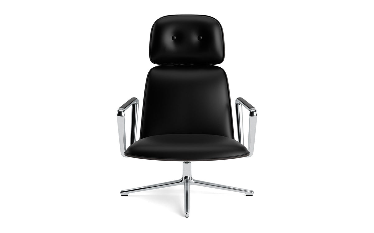 Pad Lounge-Sessel hoch mit Drehgestell Schwarz Alu Schwarz/Ultra in Ultra 41599 präsentiert im Onlineshop von KAQTU Design AG. Drehsessel ist von Normann Copenhagen