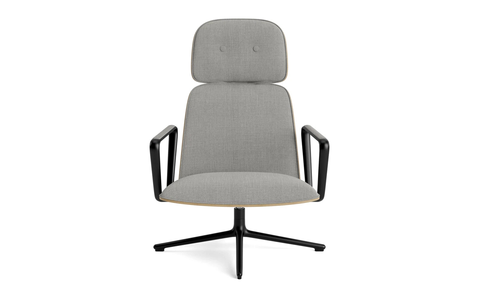Pad Lounge-Sessel hoch mit Drehgestell Schwarz Alu Eiche/Remix in Remix 133 präsentiert im Onlineshop von KAQTU Design AG. Sessel ist von Normann Copenhagen