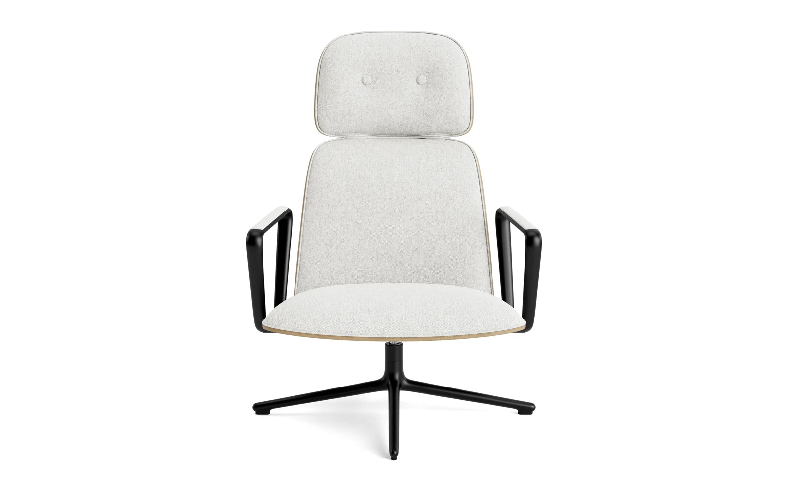 Pad Lounge-Sessel hoch mit Drehgestell Schwarz Alu Eiche/Hallingdal in Hallingdal 110 präsentiert im Onlineshop von KAQTU Design AG. Sessel ist von Normann Copenhagen