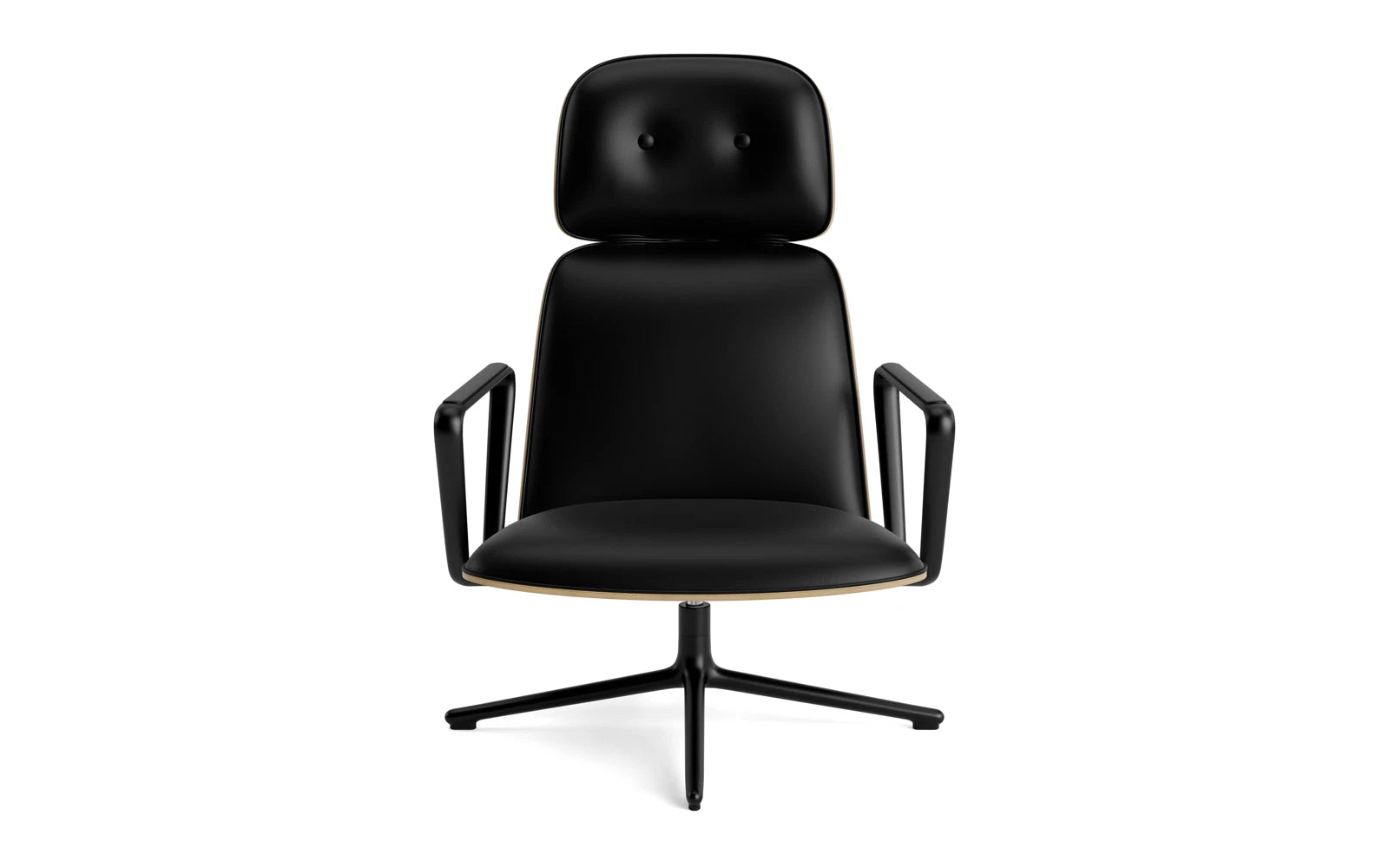 Pad Lounge-Sessel hoch mit Drehgestell Schwarz Alu Eiche/Ultra in Ultra 41599 präsentiert im Onlineshop von KAQTU Design AG. Sessel ist von Normann Copenhagen