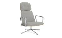 Pad Lounge-Sessel hoch mit Drehgestell und Kippfunktion Eich und Alu