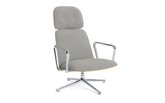 Pad Lounge-Sessel hoch mit Drehgestell und Kippfunktion Eich und Alu