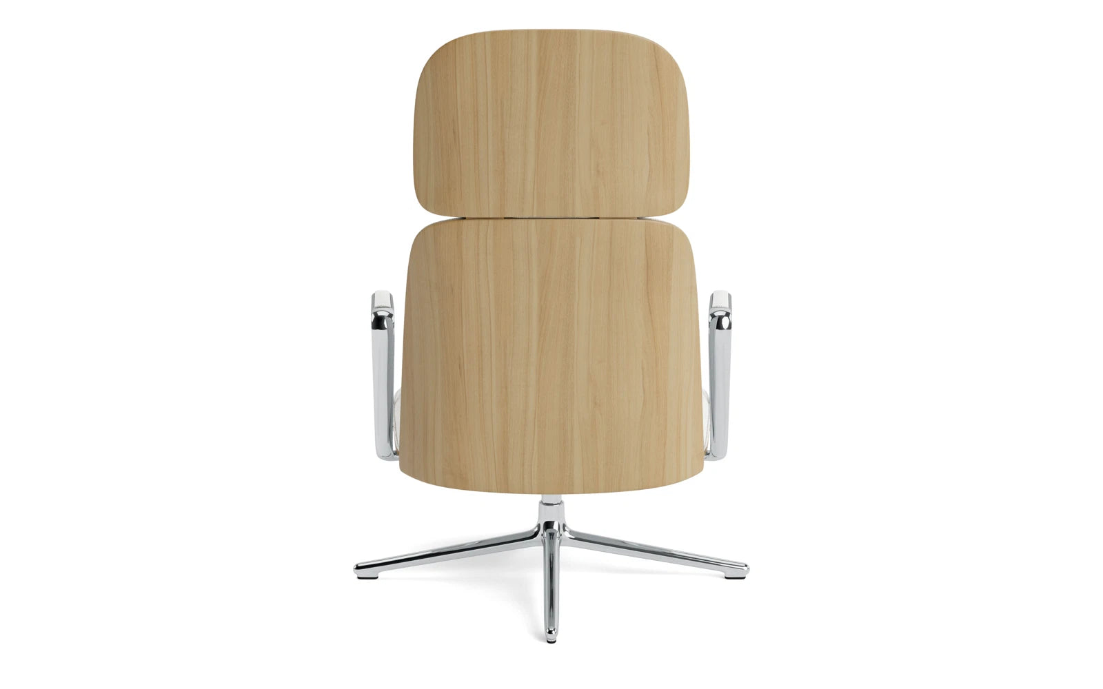 Pad Lounge-Sessel hoch mit Drehgestell und Kippfunktion alu und Eiche/Hallingdal in Hallingdal 110 präsentiert im Onlineshop von KAQTU Design AG. Sessel ist von Normann Copenhagen