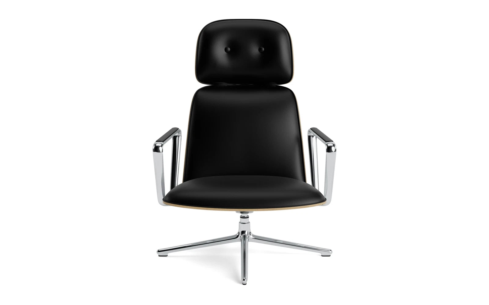Pad Lounge-Sessel hoch mit Drehgestell und Kippfunktion alu und Eiche/Ultra in Ultra 41599 präsentiert im Onlineshop von KAQTU Design AG. Sessel ist von Normann Copenhagen