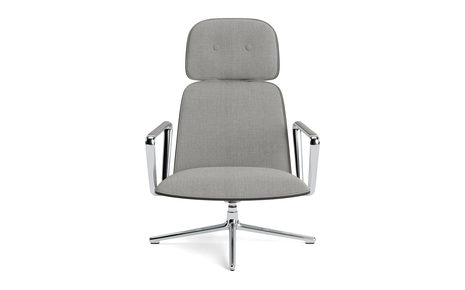 Pad Lounge-Sessel hoch mit Drehgestell und Kippfunktion alu und Schwarz/Remix in Remix 133 präsentiert im Onlineshop von KAQTU Design AG. Sessel ist von Normann Copenhagen