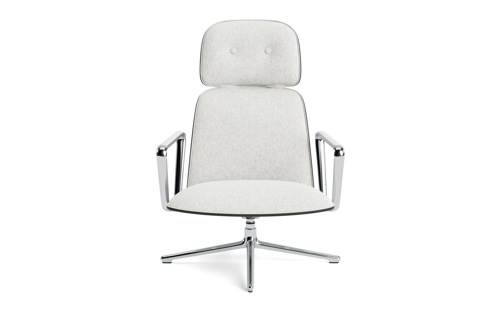 Pad Lounge-Sessel hoch mit Drehgestell und Kippfunktion alu und Schwarz/Hallingdal in Hallingdal 110 präsentiert im Onlineshop von KAQTU Design AG. Sessel ist von Normann Copenhagen