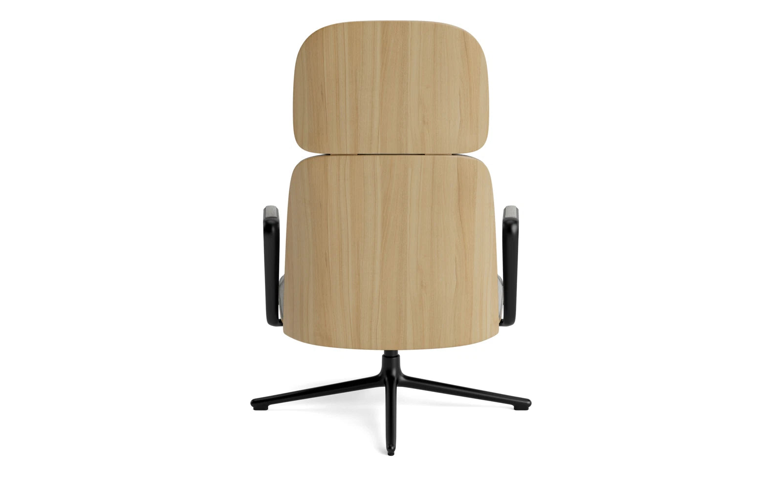 Pad Lounge-Sessel hoch mit Drehgestell und Kippfunktion Schwarz Alu Eiche/Remix in Remix 133 präsentiert im Onlineshop von KAQTU Design AG. Sessel ist von Normann Copenhagen