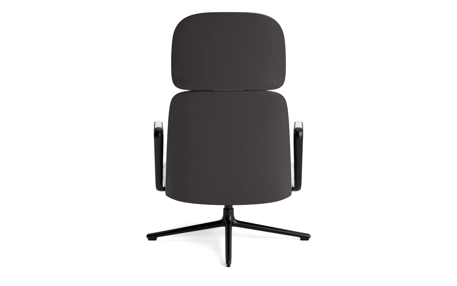 Pad Lounge-Sessel hoch mit Drehgestell und Kippfunktion Schwarz Alu Schwarz/Hallingdal in Hallingdal 110 präsentiert im Onlineshop von KAQTU Design AG. Sessel ist von Normann Copenhagen