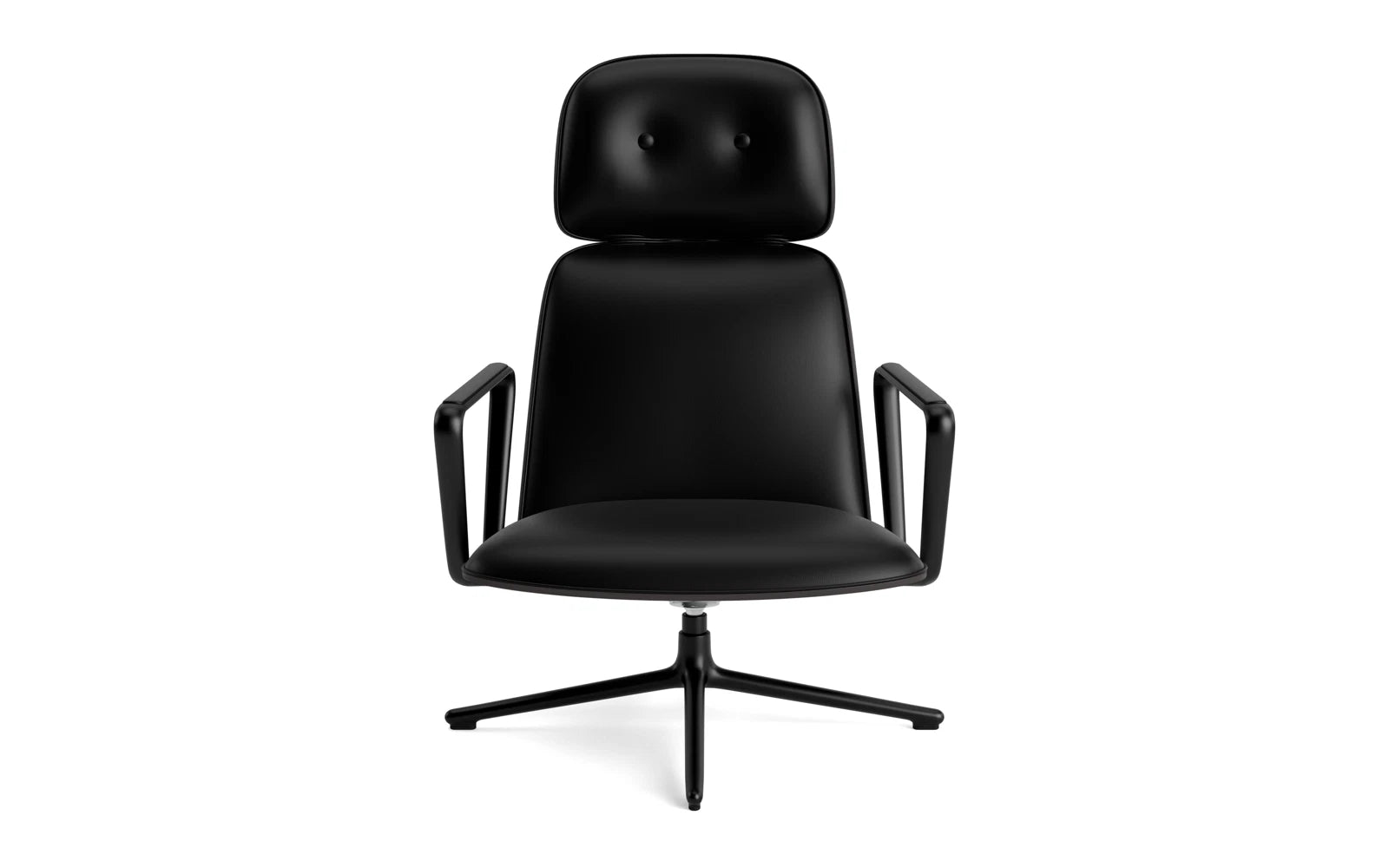 Pad Lounge-Sessel hoch mit Drehgestell und Kippfunktion Schwarz Alu Schwarz/Ultra in Ultra 41599 präsentiert im Onlineshop von KAQTU Design AG. Sessel ist von Normann Copenhagen