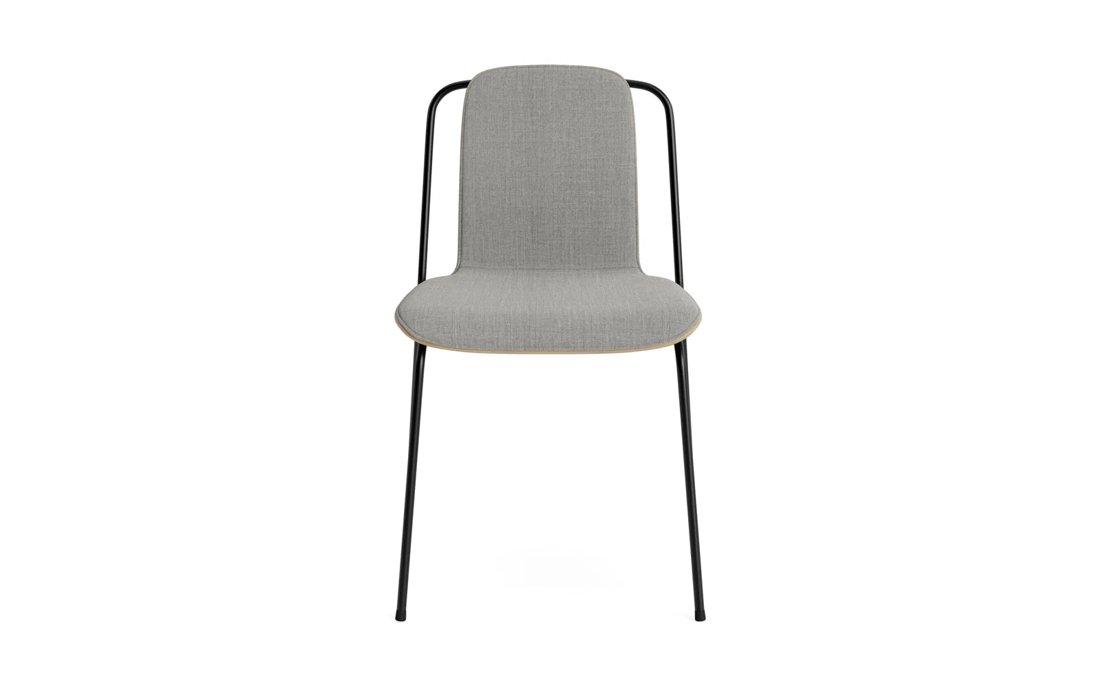 Studio Stuhl Frontpolster Schwarz Stahl Eiche/Remix in Remix 133 präsentiert im Onlineshop von KAQTU Design AG. Stuhl ist von Normann Copenhagen