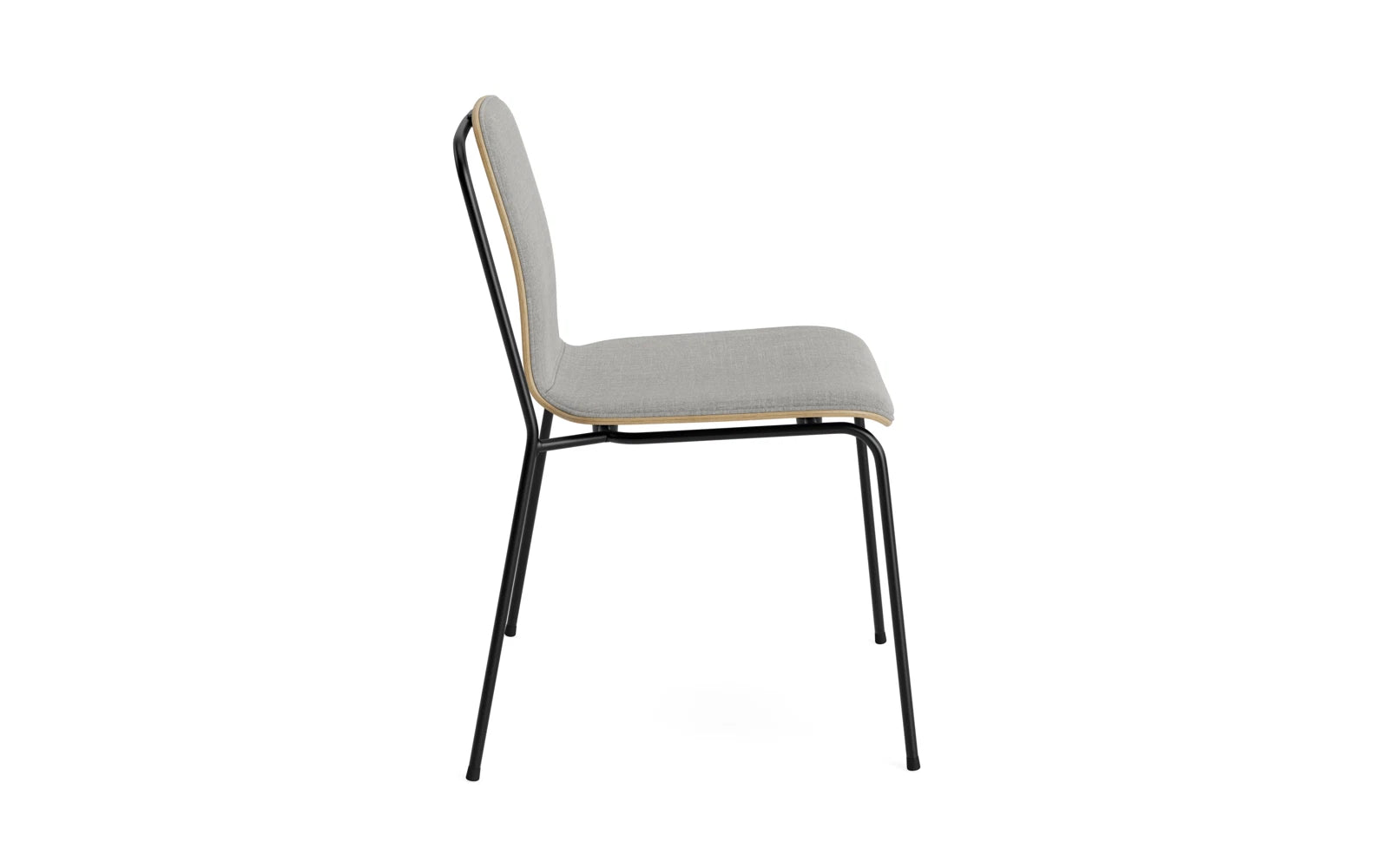 Studio Stuhl Frontpolster Schwarz Stahl Eiche/Remix in Remix 133 präsentiert im Onlineshop von KAQTU Design AG. Stuhl ist von Normann Copenhagen