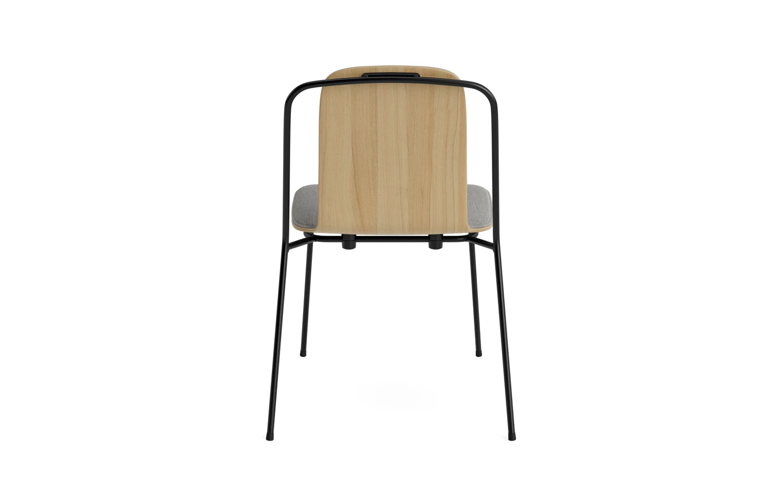 Studio Stuhl Frontpolster Schwarz Stahl Eiche/Remix in Remix 133 präsentiert im Onlineshop von KAQTU Design AG. Stuhl ist von Normann Copenhagen