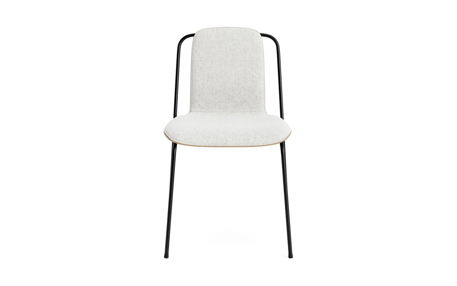 Studio Stuhl Frontpolster Schwarz Stahl Eiche/Hallingdal in Hallingdal 110 präsentiert im Onlineshop von KAQTU Design AG. Stuhl ist von Normann Copenhagen