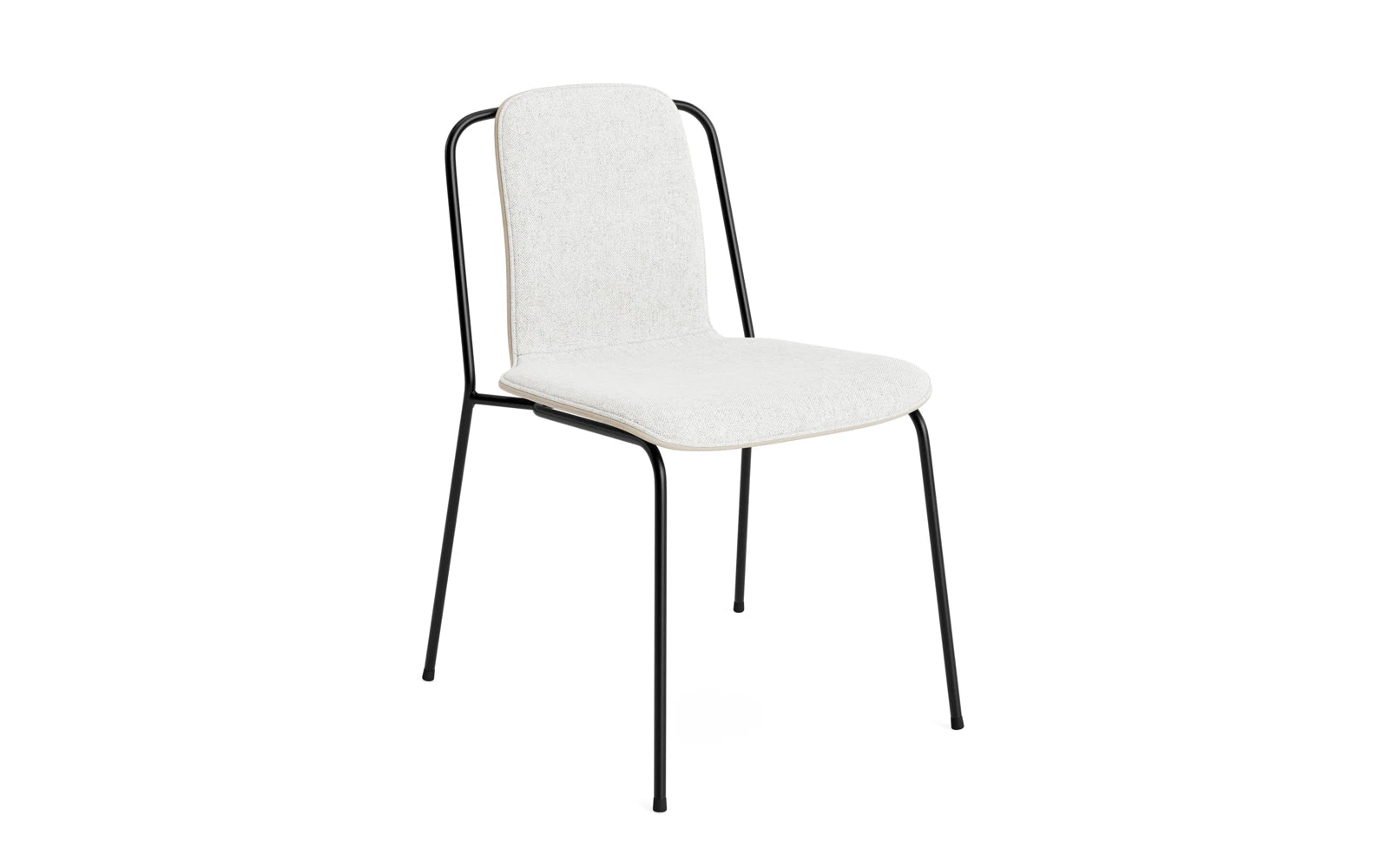 Studio Stuhl Frontpolster, schwarzes Stahl & hellgrau Hallingdal in Hallingdal 110 präsentiert im Onlineshop von KAQTU Design AG. Stuhl ist von Normann Copenhagen