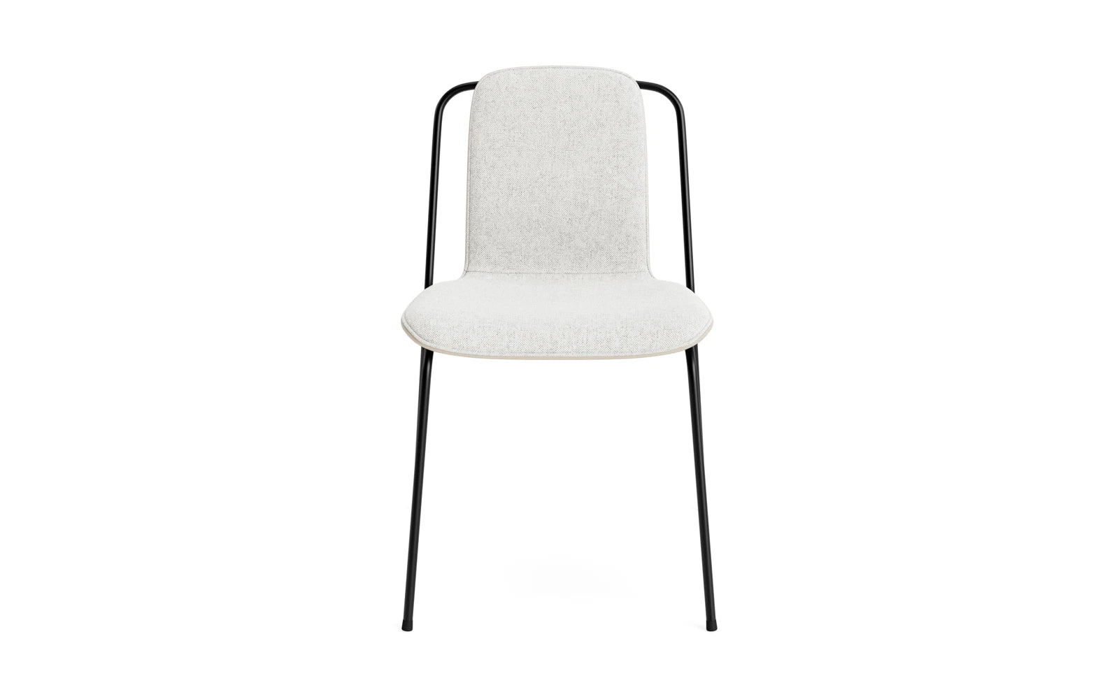 Studio Stuhl Frontpolster, schwarzes Stahl & hellgrau Hallingdal in Hallingdal 110 präsentiert im Onlineshop von KAQTU Design AG. Stuhl ist von Normann Copenhagen