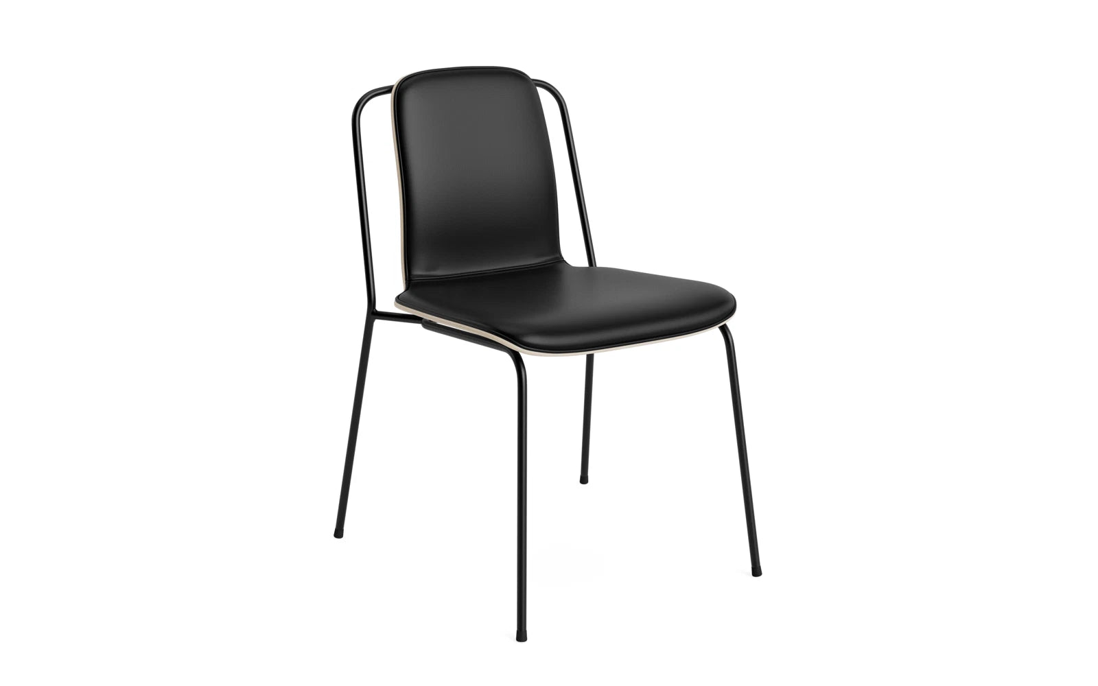 Studio Stuhl Frontpolster, schwarzes Stahl & hellgrau Ultra in Ultra 41599 präsentiert im Onlineshop von KAQTU Design AG. Stuhl ist von Normann Copenhagen