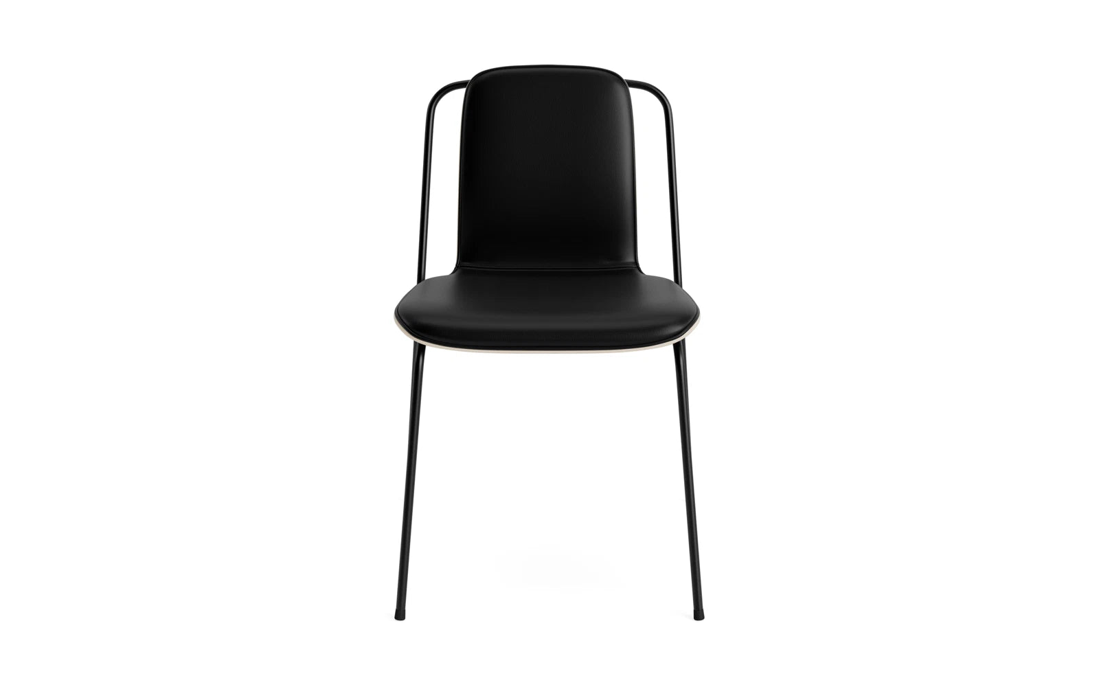 Studio Stuhl Frontpolster, schwarzes Stahl & hellgrau Ultra in Ultra 41599 präsentiert im Onlineshop von KAQTU Design AG. Stuhl ist von Normann Copenhagen