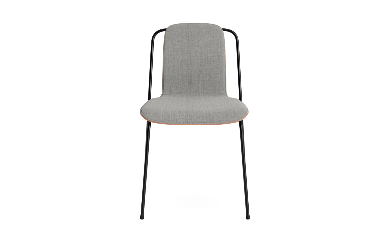 Studio Stuhl Frontpolster, schwarzes Stahl & Braun Remix in Remix 133 präsentiert im Onlineshop von KAQTU Design AG. Stuhl ist von Normann Copenhagen