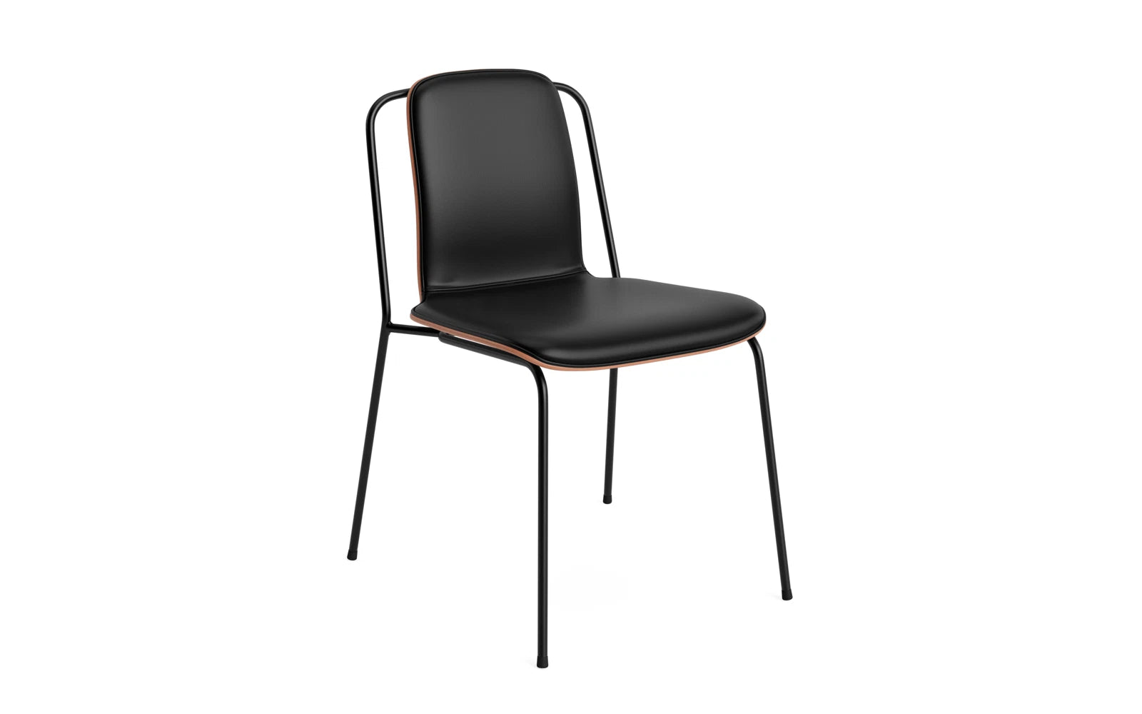 Studio Stuhl Frontpolster, schwarzes Stahl & Braun Ultra in Ultra 41599 präsentiert im Onlineshop von KAQTU Design AG. Stuhl ist von Normann Copenhagen