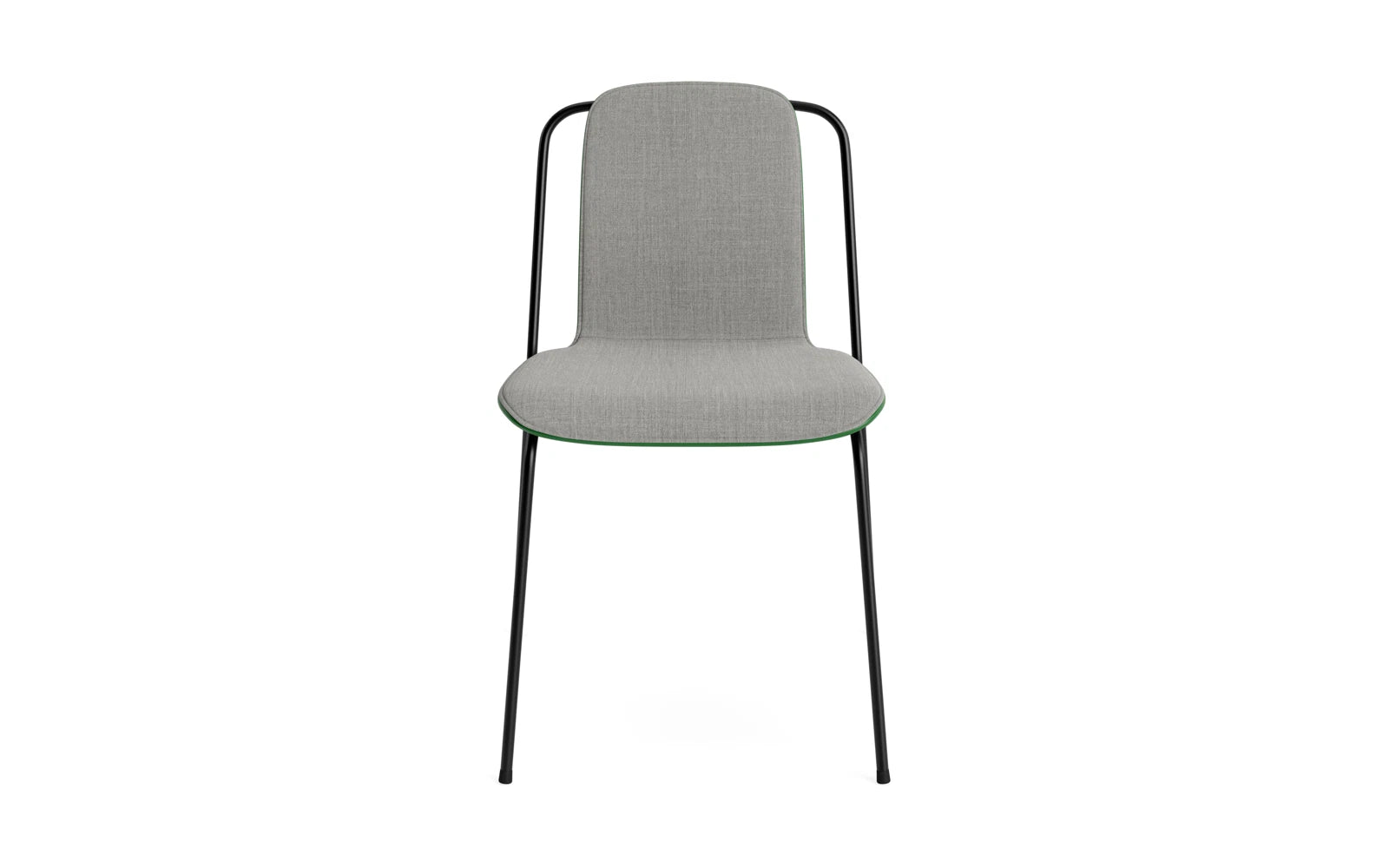 Studio Stuhl Frontpolster, schwarzes Stahl & Grün Remix in Remix 133 präsentiert im Onlineshop von KAQTU Design AG. Stuhl ist von Normann Copenhagen