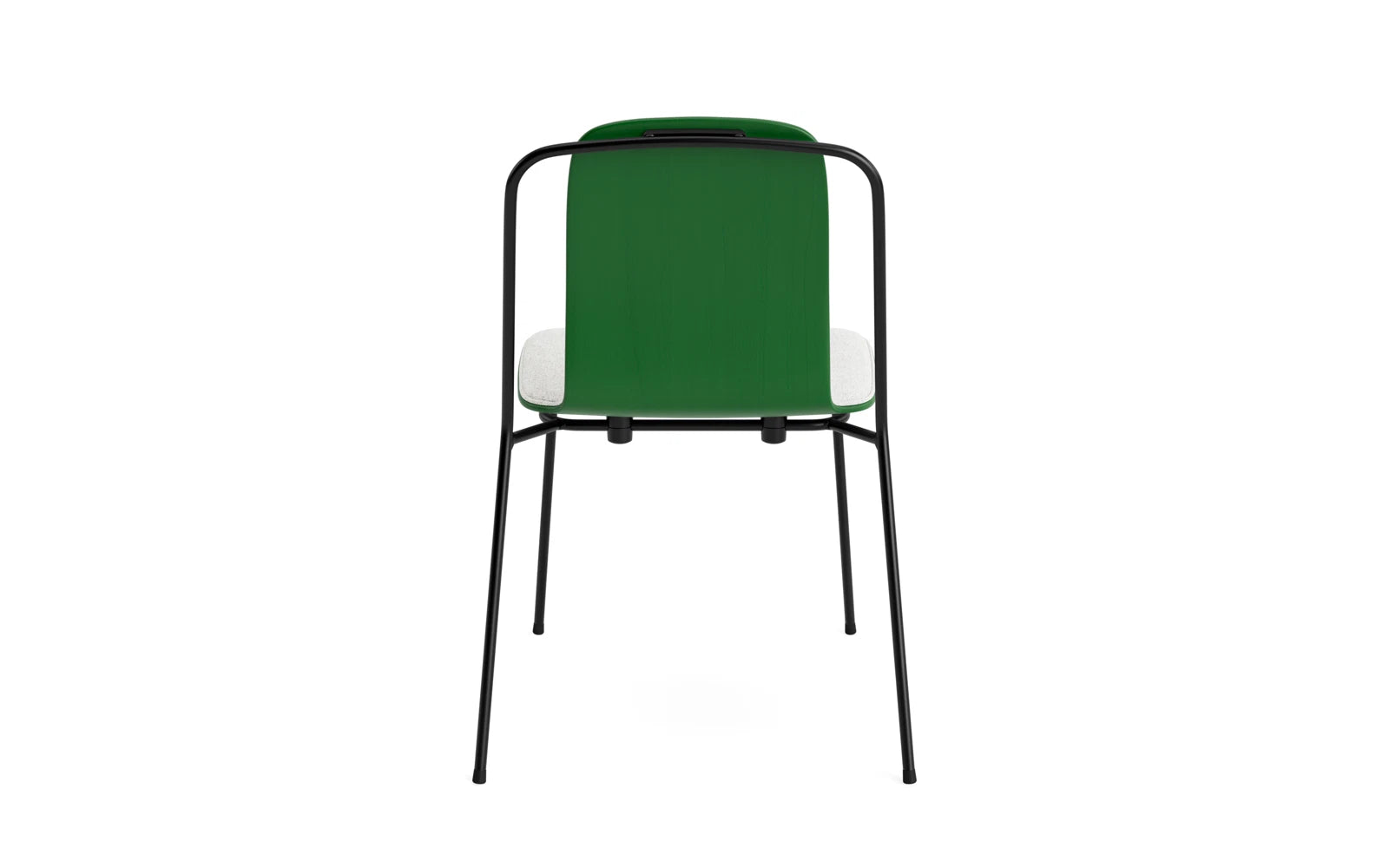 Studio Stuhl Frontpolster, schwarzes Stahl & Grün Hallingdal in Hallingdal 110 präsentiert im Onlineshop von KAQTU Design AG. Stuhl ist von Normann Copenhagen