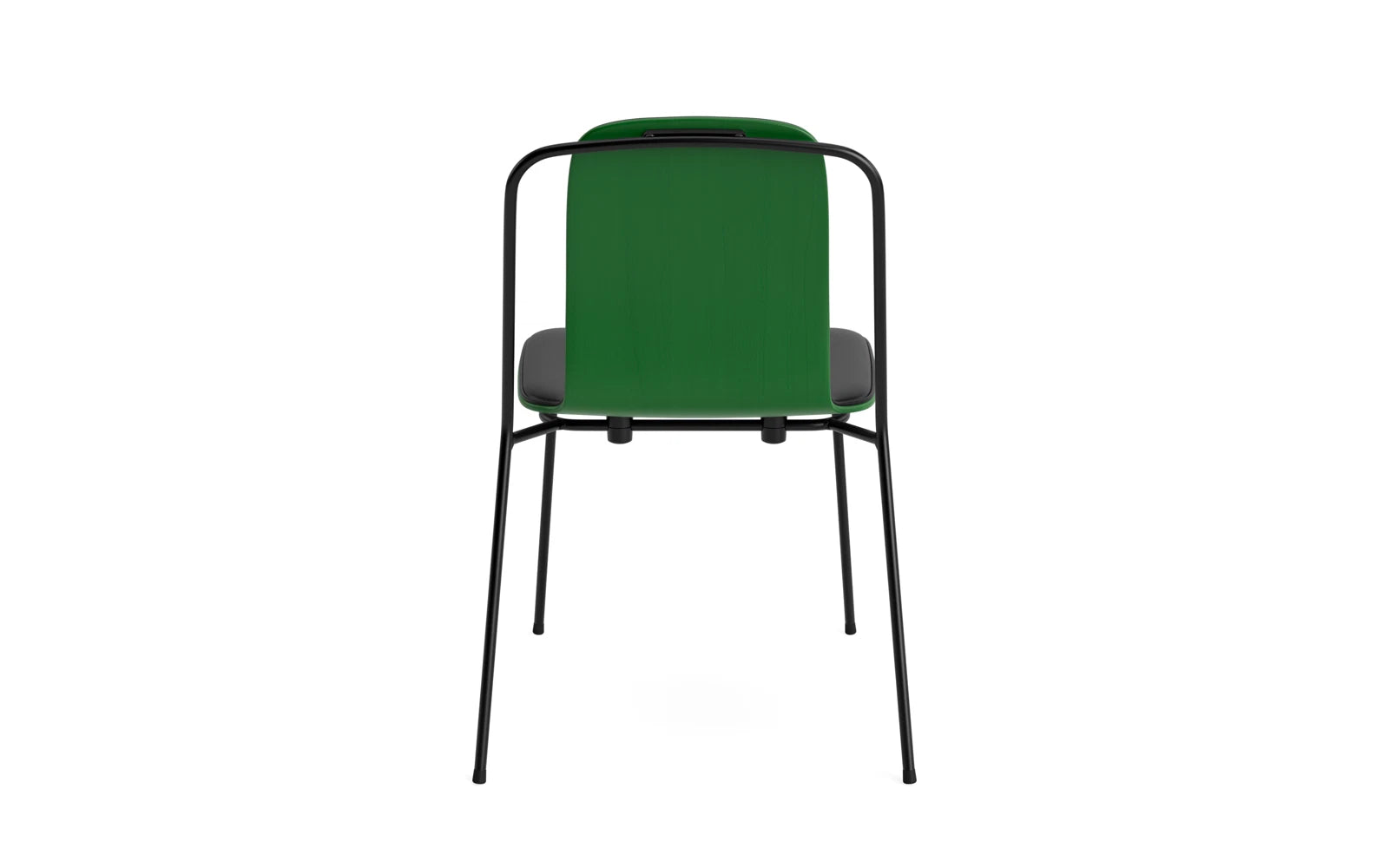 Studio Stuhl Frontpolster, schwarzes Stahl & Grün Ultra in Ultra 41599 präsentiert im Onlineshop von KAQTU Design AG. Stuhl ist von Normann Copenhagen