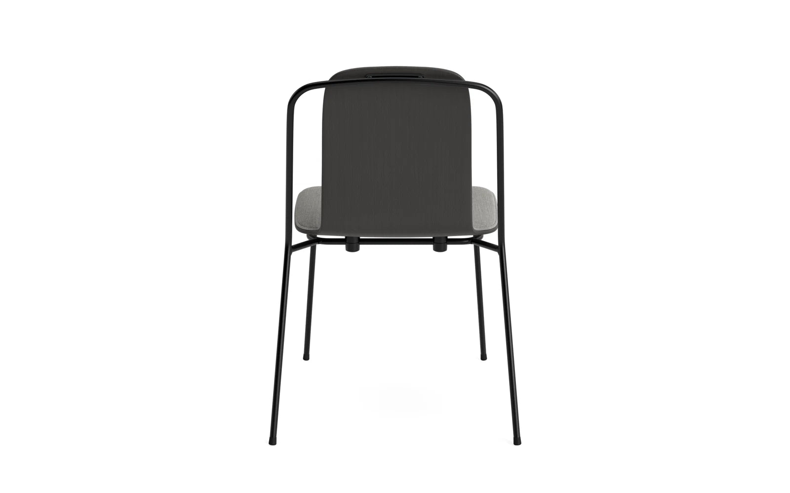 Studio Stuhl Frontpolster, schwarzes Stahl & schwarz Remix in Remix 133 präsentiert im Onlineshop von KAQTU Design AG. Stuhl ist von Normann Copenhagen