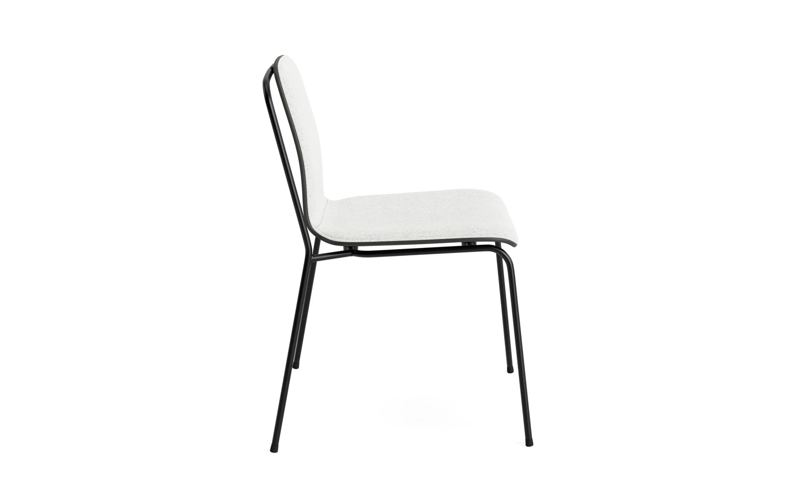 Studio Stuhl Frontpolster, schwarzes Stahl & Schwarz Hallingdal in Hallingdal 110 präsentiert im Onlineshop von KAQTU Design AG. Stuhl ist von Normann Copenhagen