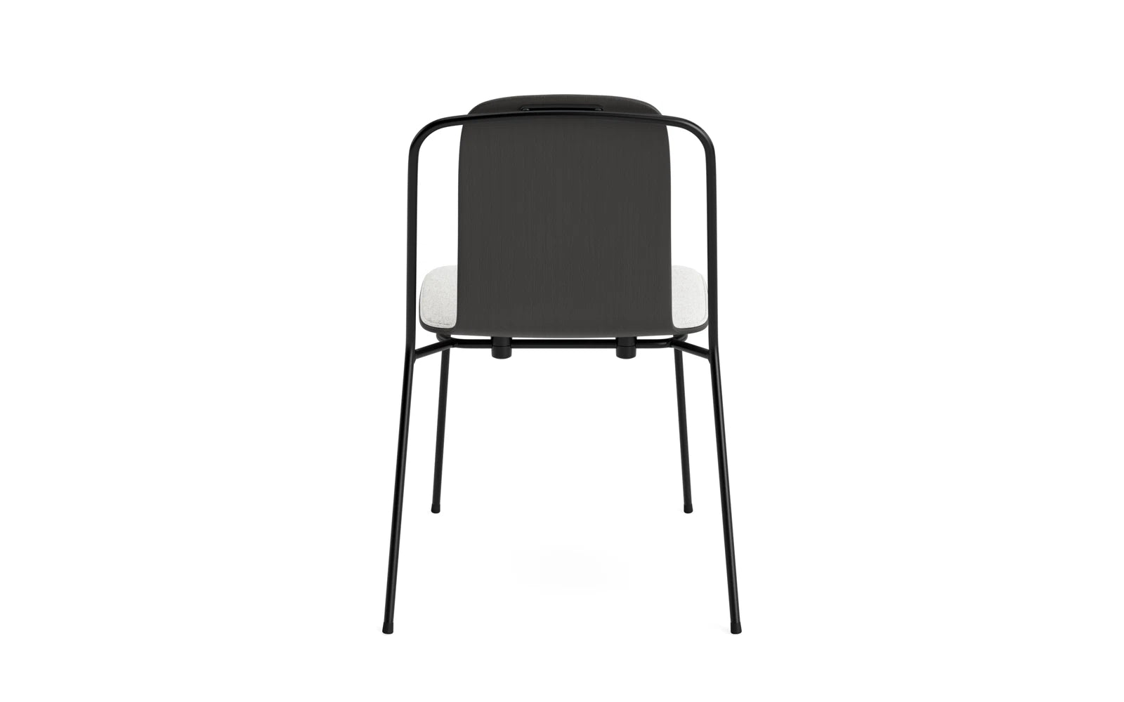Studio Stuhl Frontpolster, schwarzes Stahl & Schwarz Hallingdal in Hallingdal 110 präsentiert im Onlineshop von KAQTU Design AG. Stuhl ist von Normann Copenhagen