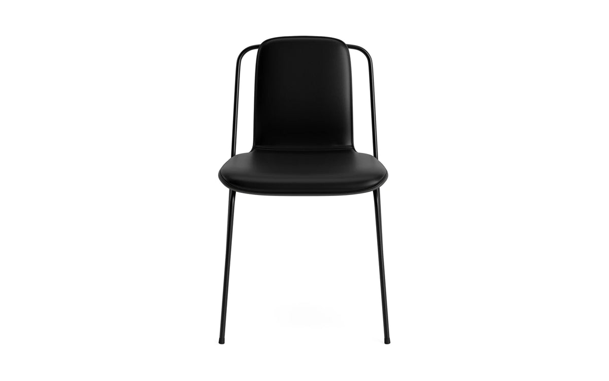 Studio Stuhl Frontpolster, schwarzes Stahl & Schwarz Ultra in Ultra 41599 präsentiert im Onlineshop von KAQTU Design AG. Stuhl ist von Normann Copenhagen
