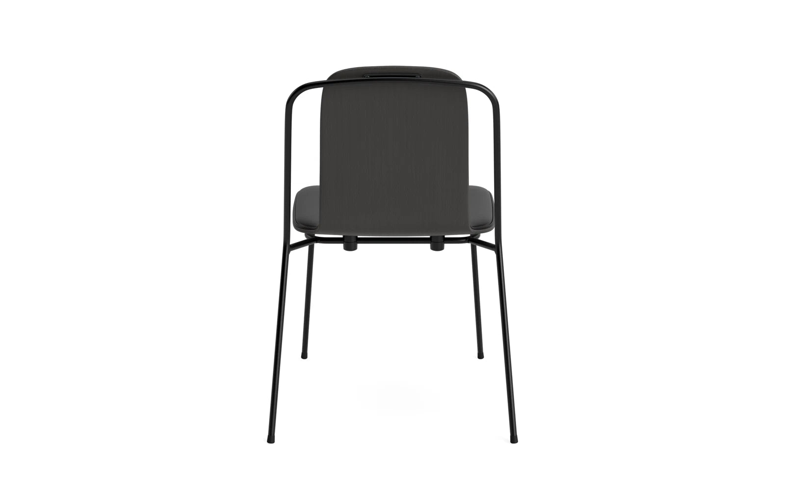 Studio Stuhl Frontpolster, schwarzes Stahl & Schwarz Ultra in Ultra 41599 präsentiert im Onlineshop von KAQTU Design AG. Stuhl ist von Normann Copenhagen