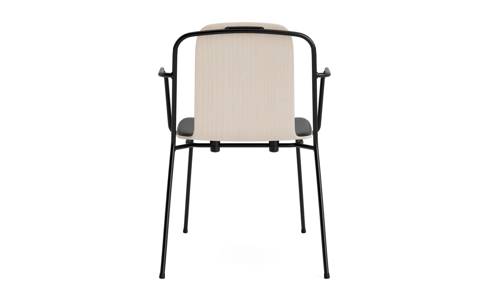 Studio Armlehnstuhl Frontpolster schwarzes Stahl & hellgrau Ultra in Ultra 41599 präsentiert im Onlineshop von KAQTU Design AG. Stuhl mit Armlehne ist von Normann Copenhagen