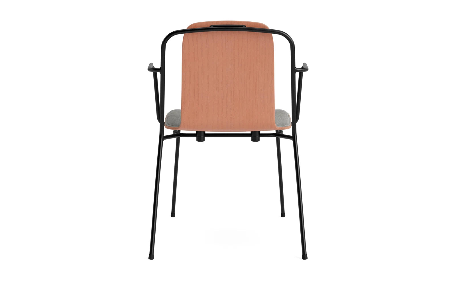 Studio Armlehnstuhl Frontpolster schwarzes Stahl & Braun Remix in Remix 133 präsentiert im Onlineshop von KAQTU Design AG. Stuhl mit Armlehne ist von Normann Copenhagen