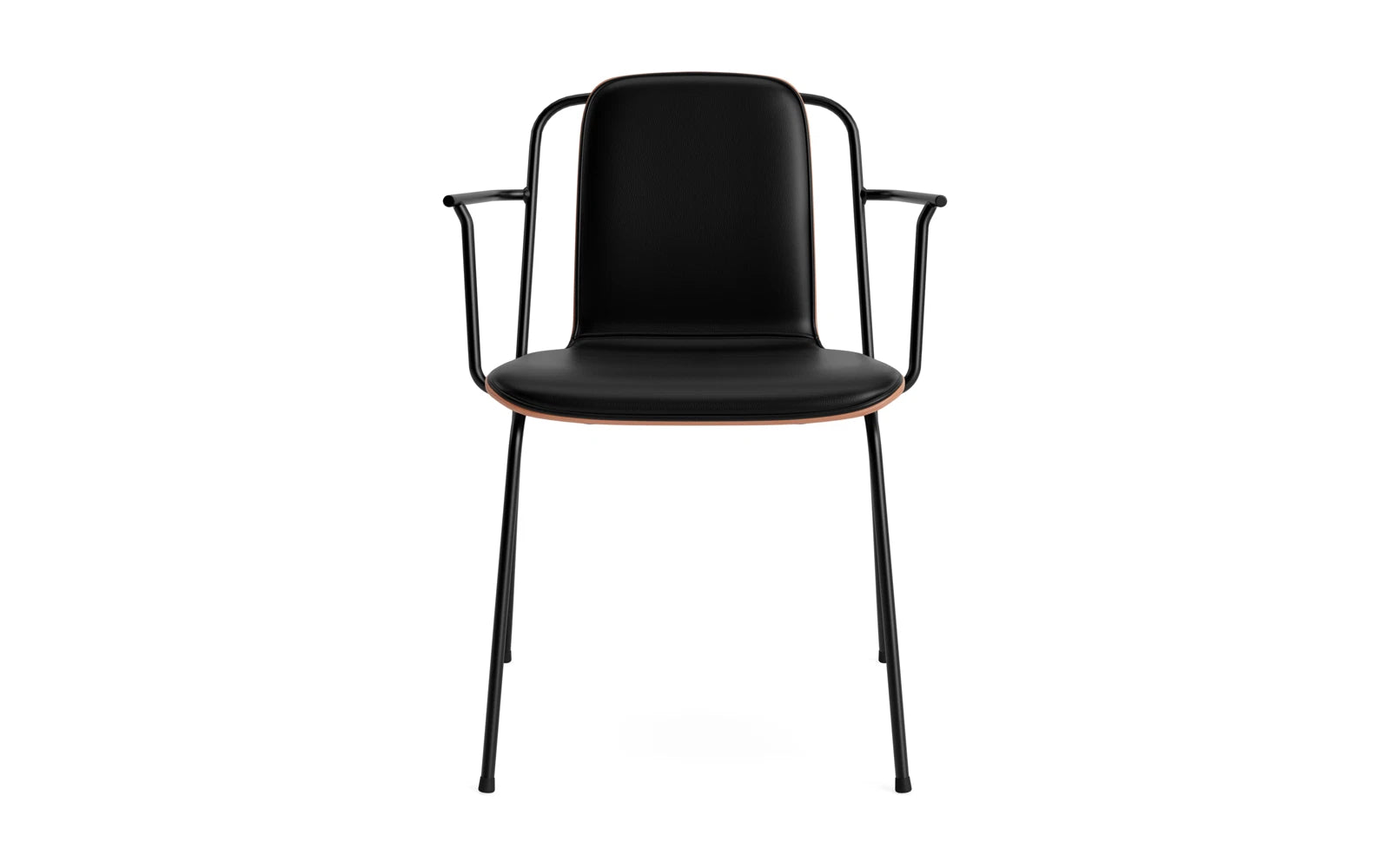 Studio Armlehnstuhl Frontpolster schwarzes Stahl & Braun Ultra in Ultra 41599 präsentiert im Onlineshop von KAQTU Design AG. Stuhl mit Armlehne ist von Normann Copenhagen