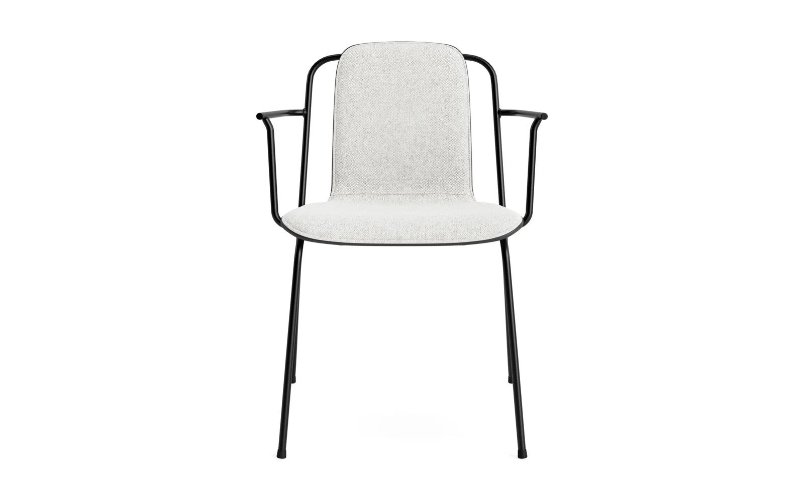 Studio Armlehnstuhl Frontpolster schwarzes Stahl & Schwarz Hallingdal in Hallingdal 110 präsentiert im Onlineshop von KAQTU Design AG. Stuhl mit Armlehne ist von Normann Copenhagen